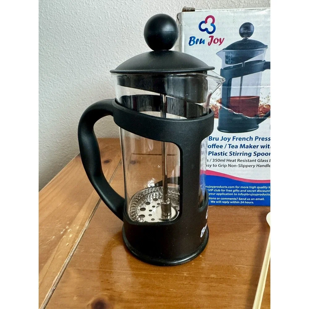 Bru Joy French Press/ Tea Maker New In Box, 3 Cups‎ 350 Ml